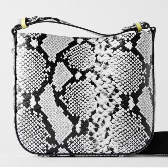 Zara NWT Animal Print Python Snake Shoulder Bag - Picture 4 of 8
